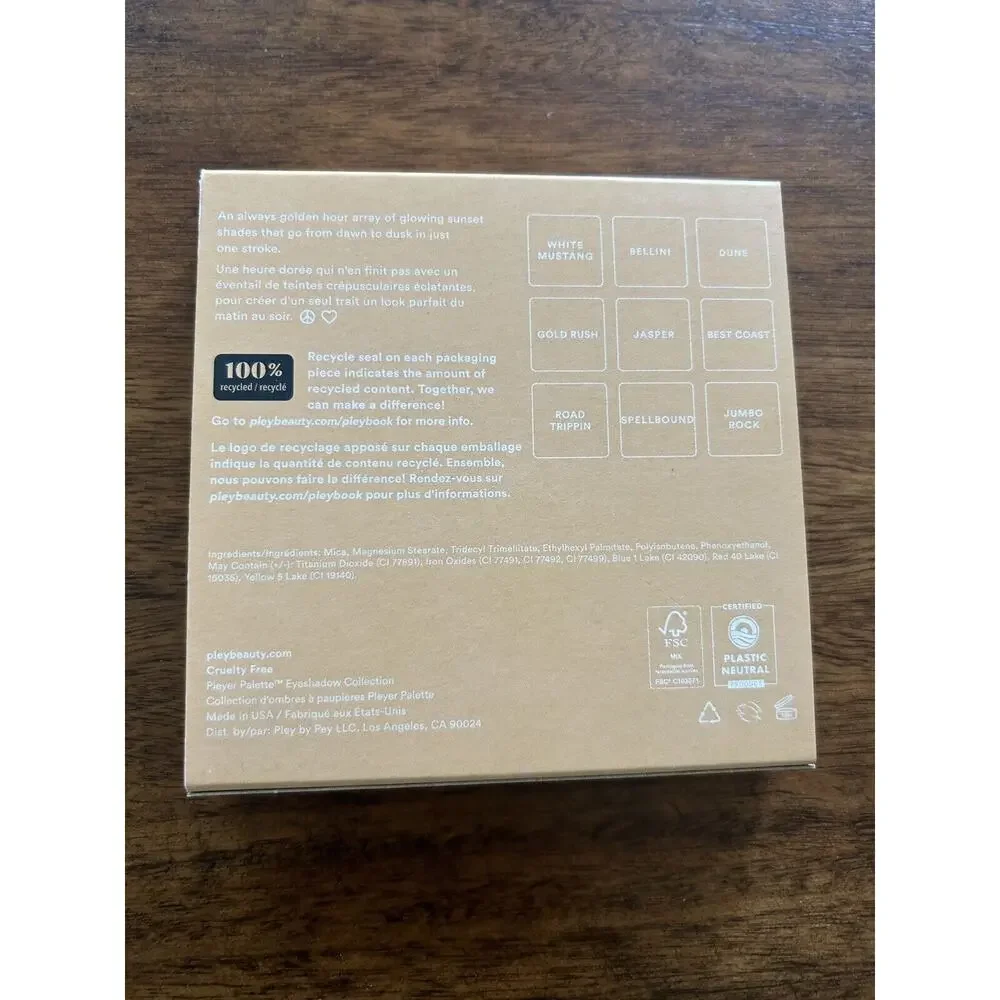 Pley Beauty ~ Golden Girl Eyeshadow Palette ~ NEW